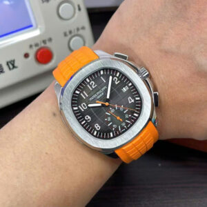 Đồng Hồ Patek Philippe Aquanaut 5968A Replica Dây Cao Su Màu Cam (2)