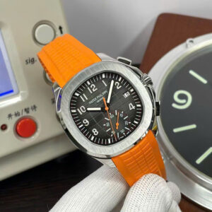 Đồng Hồ Patek Philippe Aquanaut 5968A Replica Dây Cao Su Màu Cam (2)