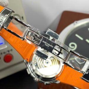 Đồng Hồ Patek Philippe Aquanaut 5968A Replica Dây Cao Su Màu Cam (2)